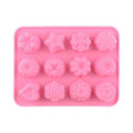12 Emoticons Ice Mould Silicone Baking Mold Cake Candy Chocolate Sugar Ice Pastry Food Mold Funny Multifunction Kitchen Bar Tool Silicone Emoji Molds Flexible Molds Kitchen Accessories