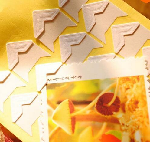 120 pcs/lot (5 sheets) DIY Vintage Corner kraft Paper Stickers for Photo Albums Frame Decoration Scrapbooking Gifts for Valentine Anniversary Gifts