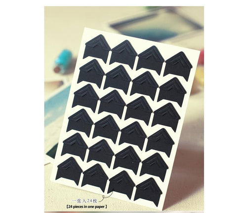 120 pcs/lot (5 sheets) DIY Vintage Corner kraft Paper Stickers for Photo Albums Frame Decoration Scrapbooking Gifts for Valentine Anniversary Gifts