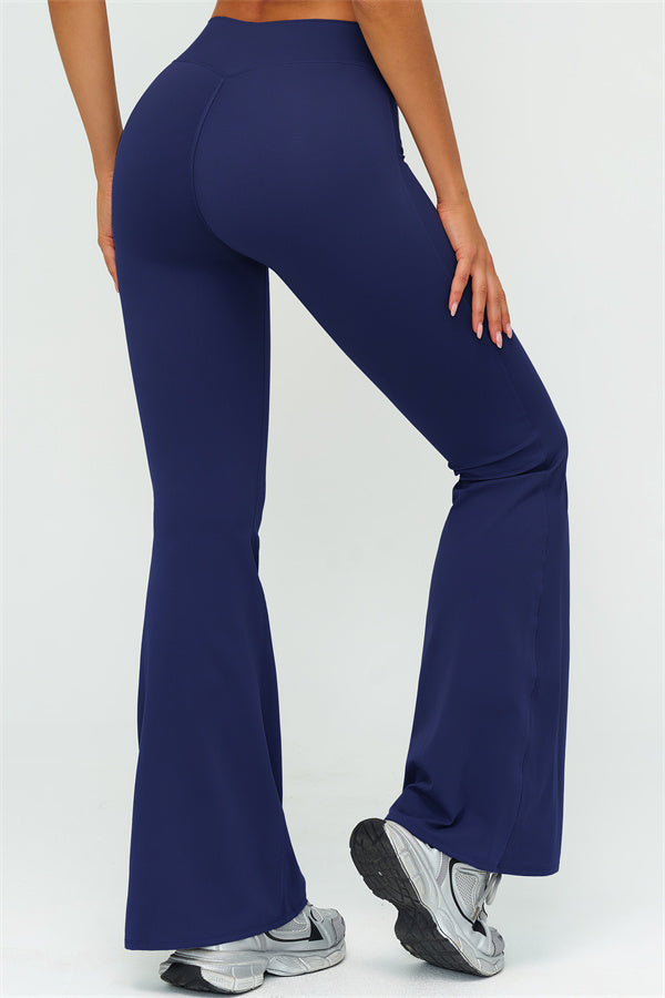 The Lushness V-Back Sports Bra Flared Leggings 2-Piece Set