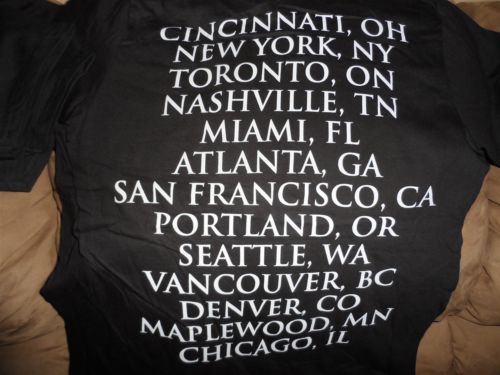 KID ROCK - Roll On T-shirt w/ tour cities ~Never Worn~ Small