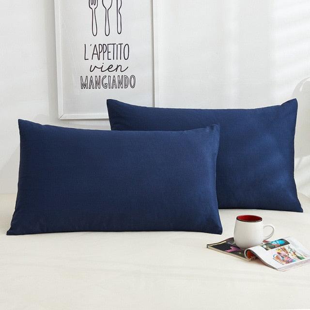 1/2pcs Cotton Pillowcase Solid Color Pillow Cover Home Bed Bedding for Standard Size Solid Color Long Pillow Case Soft Comfortable Adults Double Luxury Body Pillow Cover