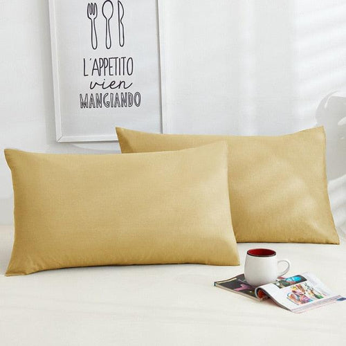 1/2pcs Cotton Pillowcase Solid Color Pillow Cover Home Bed Bedding for Standard Size Solid Color Long Pillow Case Soft Comfortable Adults Double Luxury Body Pillow Cover