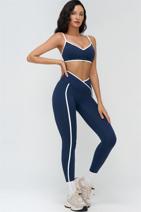 The Crave Contrast Sports Bra Leggings 2-Piece Set