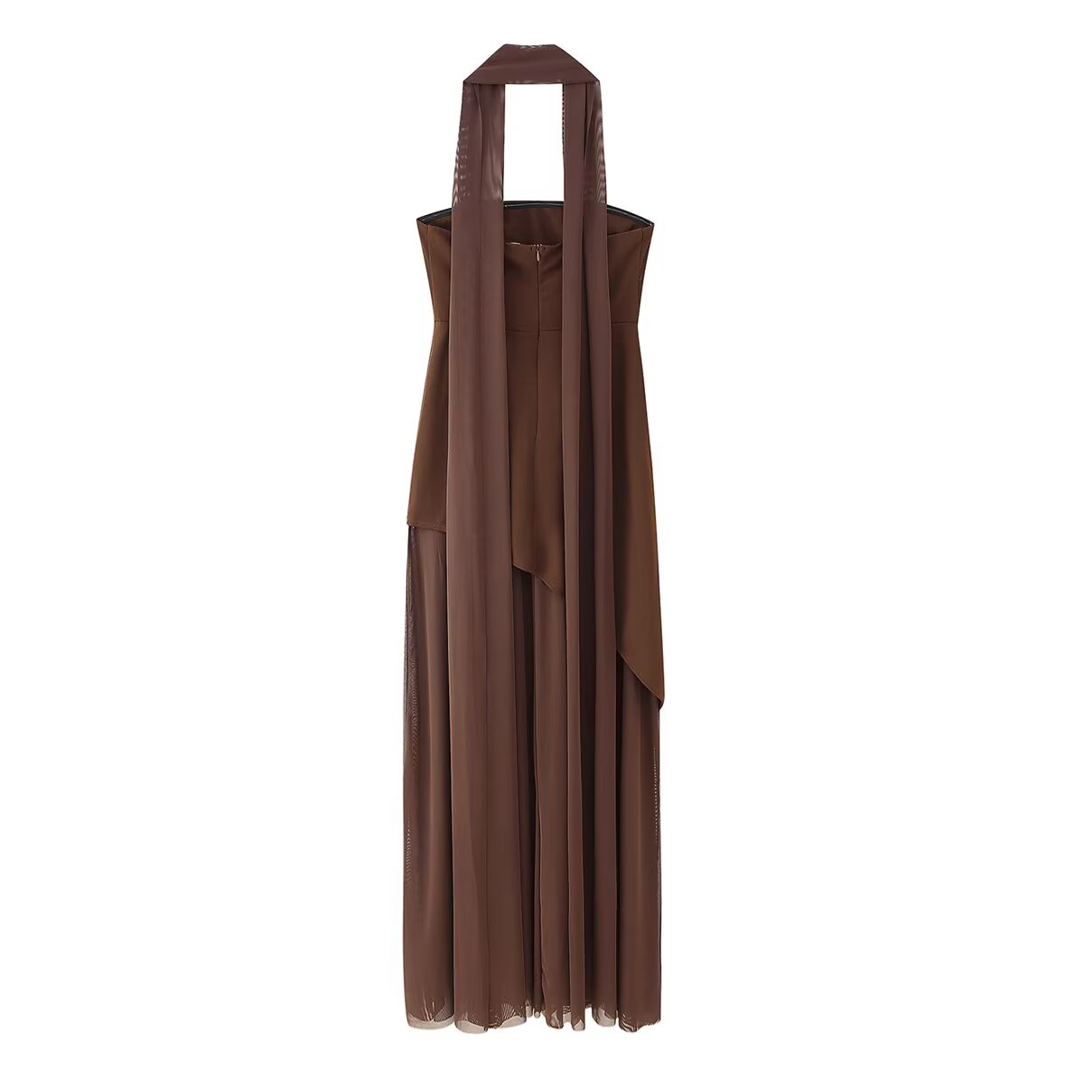 Summer Women Clothing Adult Lady like Woman Stitching Sweet Spicy Tube Top Dress with Ribbon