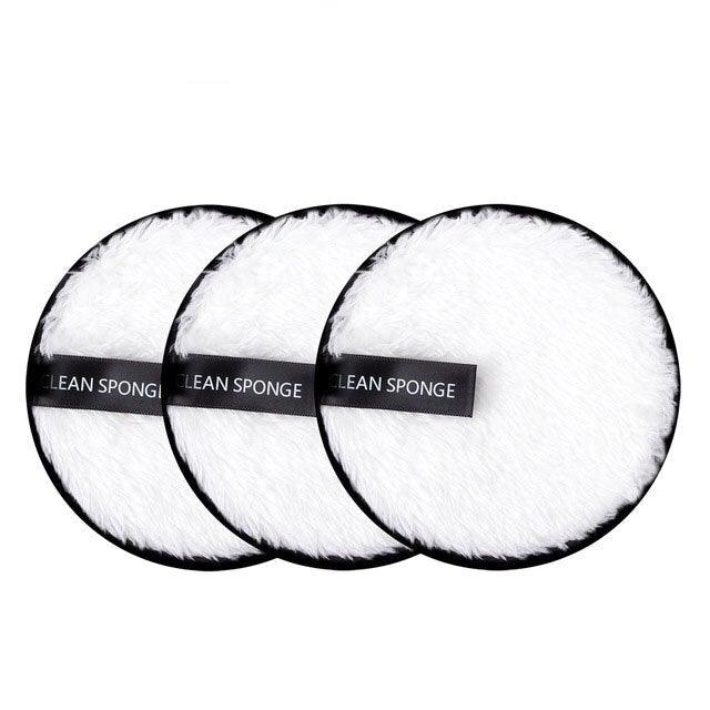 1/3PCS New Makeup Removal Sponge Flutter Wash Cotton Flapping Reusable Wet Sponge Face Puff Soft Natural Cleaner Premium Microfiber Cloth