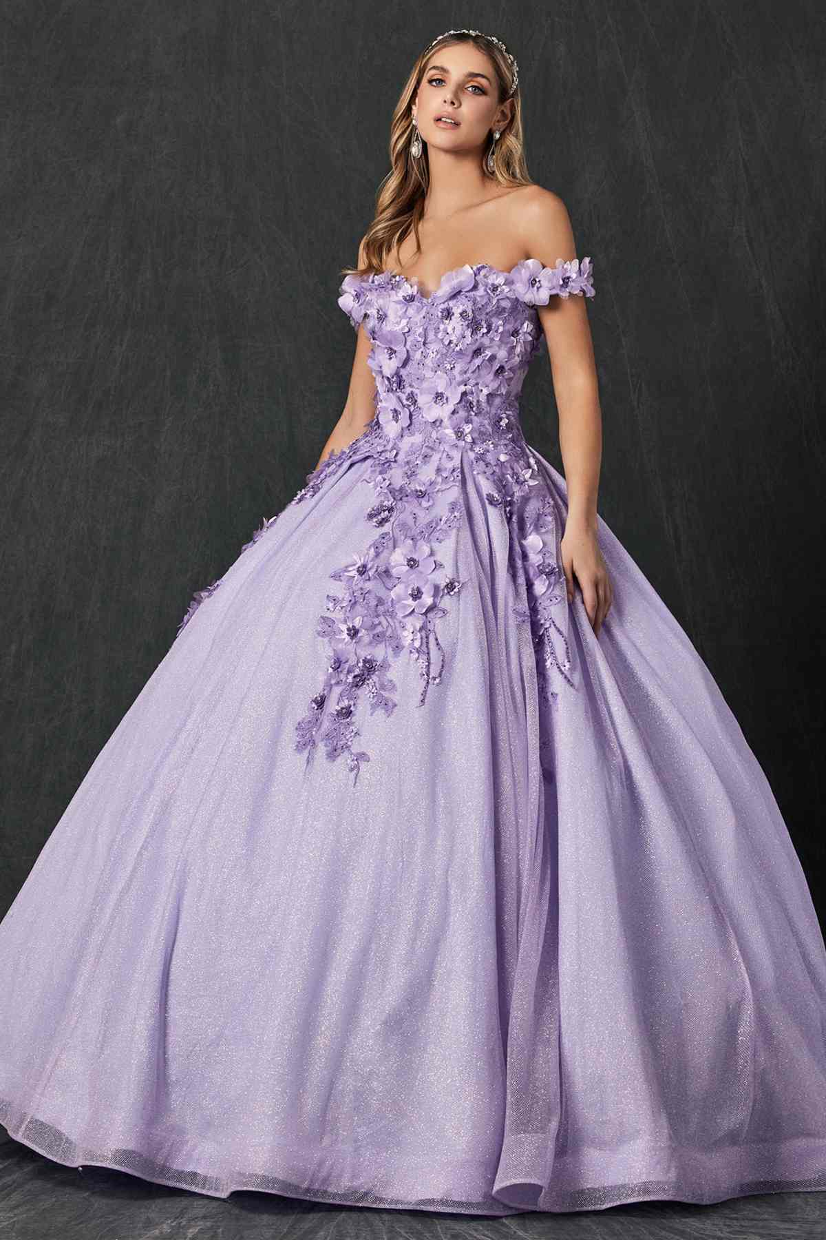 Juliet 1433 Dress Quinceanera Ball Gown 3D Floral Embroidered
