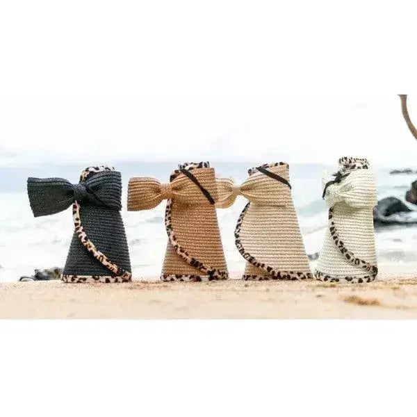 Leopard Foldable Bow Visor – Packable Sun Protection with Fierce Style