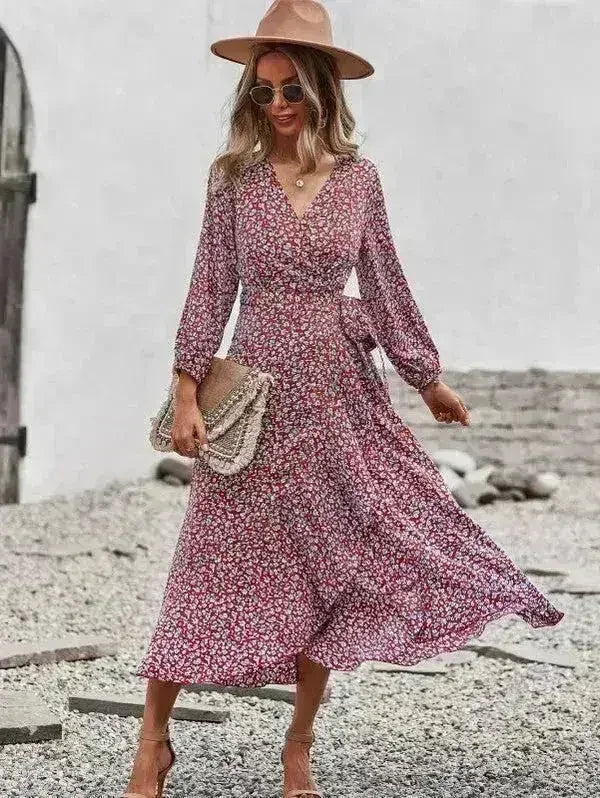 Printed midi dress