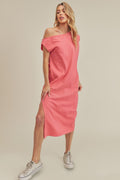 Side Slit Round Neck Sleeveless Midi Dress For Women Versatile, Chic & Comfortable for Any Occasion