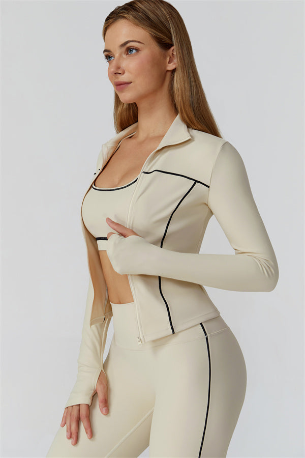 The Venus Zip Top Sports Bra Leggings 3-Piece Set