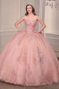 Ladivine 15715 Strapless Quinceanera Poofy A-Line Sweet 16 Gown
