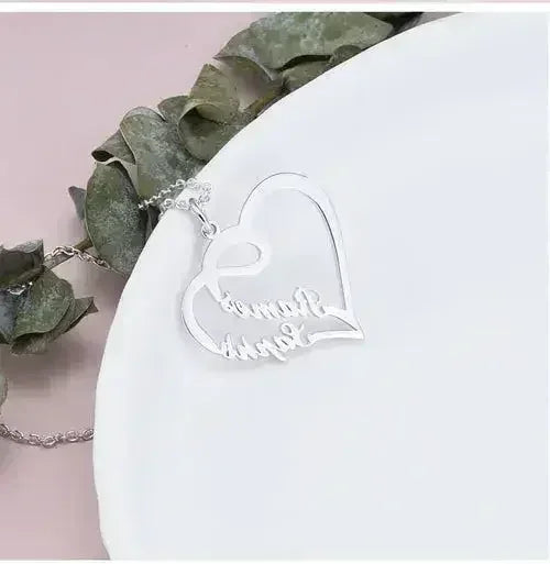 💖 Eternal Heart Necklace – 925 Silver Personalized Love Keepsake