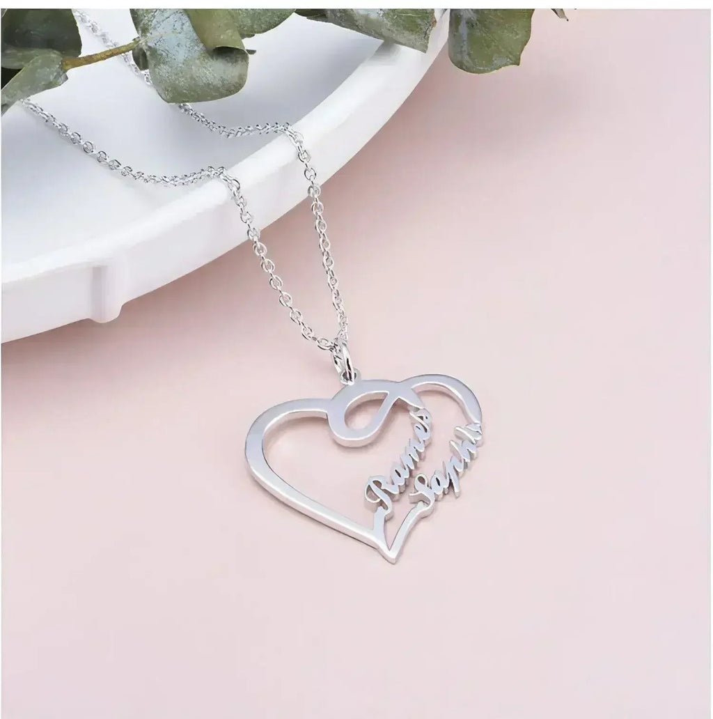 💖 Eternal Heart Necklace – 925 Silver Personalized Love Keepsake