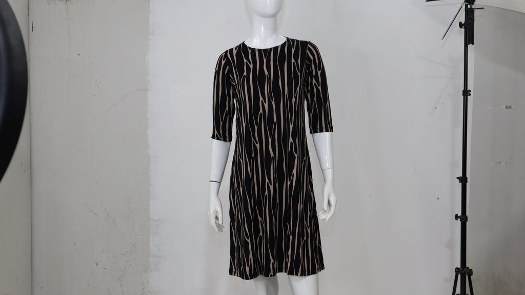 Classic Knee Length A-Line T-Shirt Dress