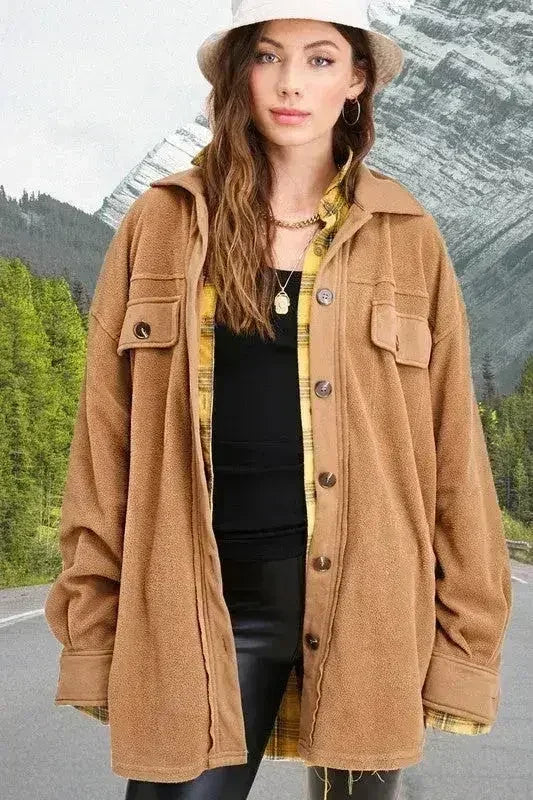 Sunset Fleece Jacket - Cozy Oversized Outerwear - Femstylo