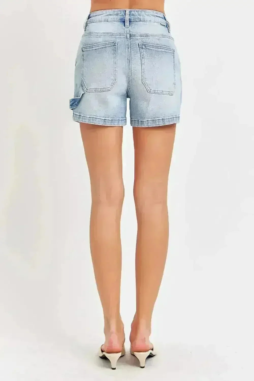 High Rise Denim Shorts | Stretch Cotton Blend | Sizes S-3XL