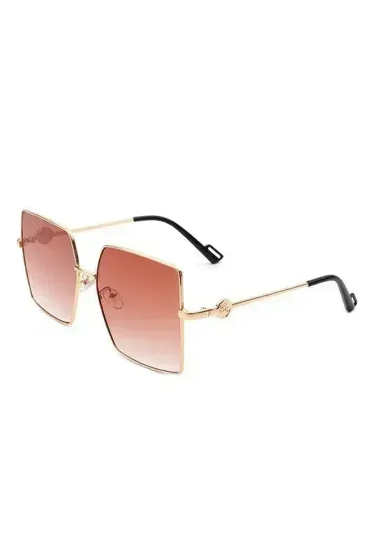 Square Oversize Flat Top Large Fashion Sunglasses