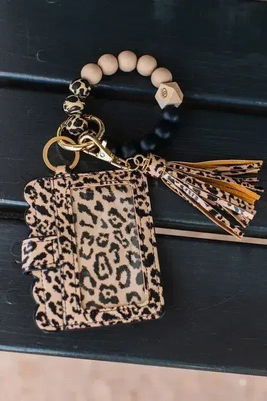 Safari Tassel Cardholder Keychains