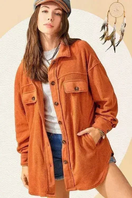 Sunset Fleece Jacket - Cozy Oversized Outerwear - Femstylo