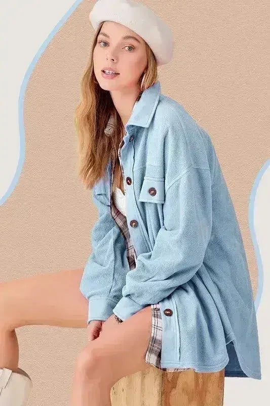 Sunset Fleece Jacket - Cozy Oversized Outerwear - Femstylo