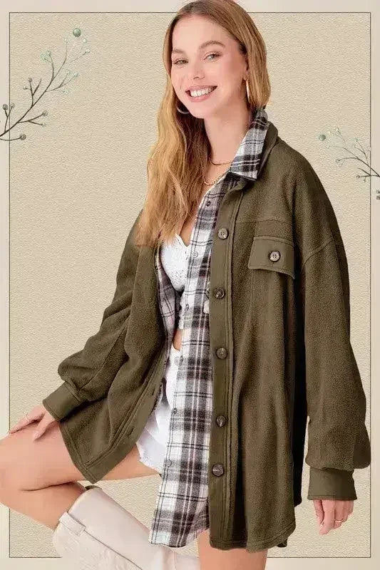 Sunset Fleece Jacket - Cozy Oversized Outerwear - Femstylo