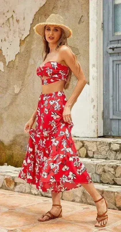 WOMEN'S LONG SKIRT 2 PCS SET