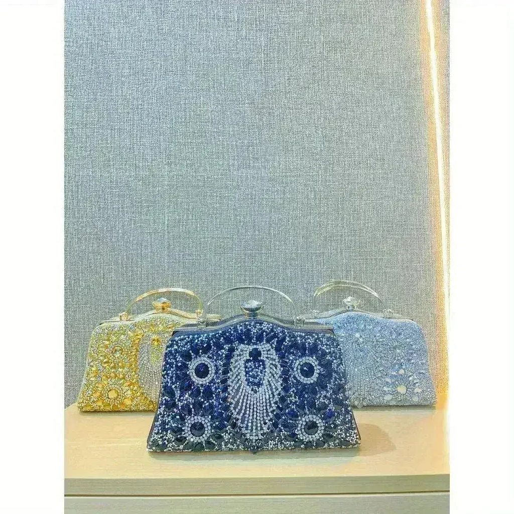 Diamond Inlaid Clutch - Convertible Evening Bag | Femstylo