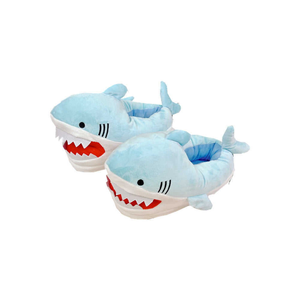 Warm Shark Womens Home Slippers Fashion Plush Winter Funny Elegant Women Slippers Cute Cartoon Shark Indoor Warm Home Cotton Slippers