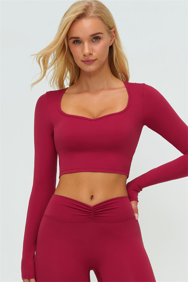 The Lushness Long Sleeve Crop top Leggings 2-Piece Set