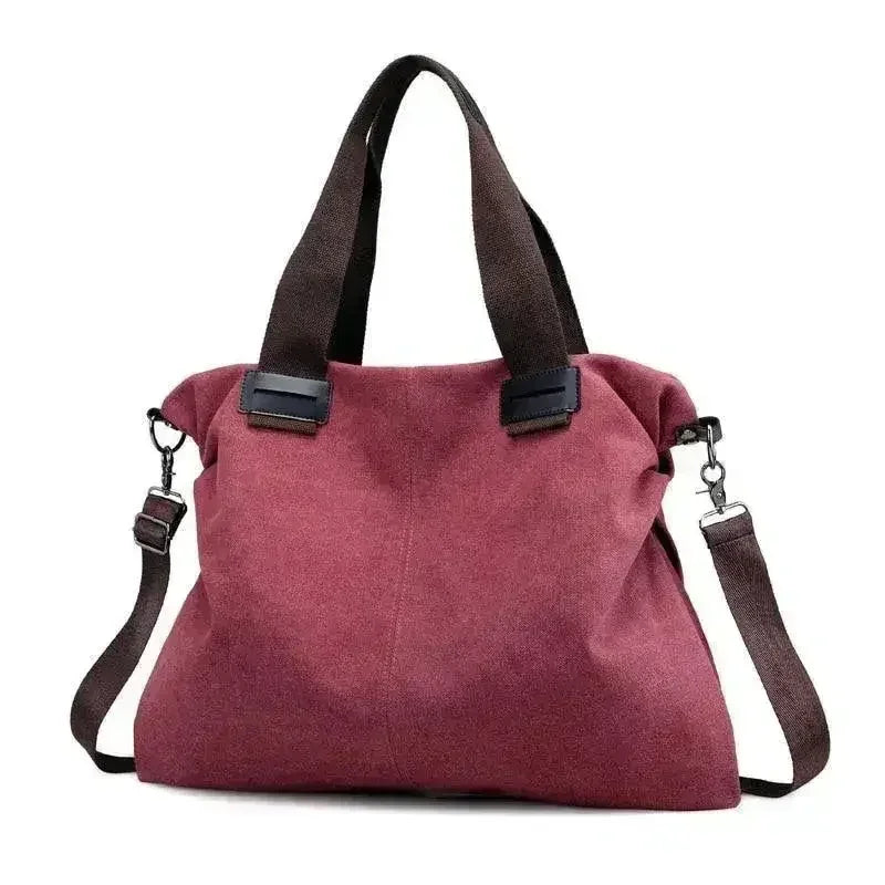 Casual Canvas Large Shoulder Bag For Young Women