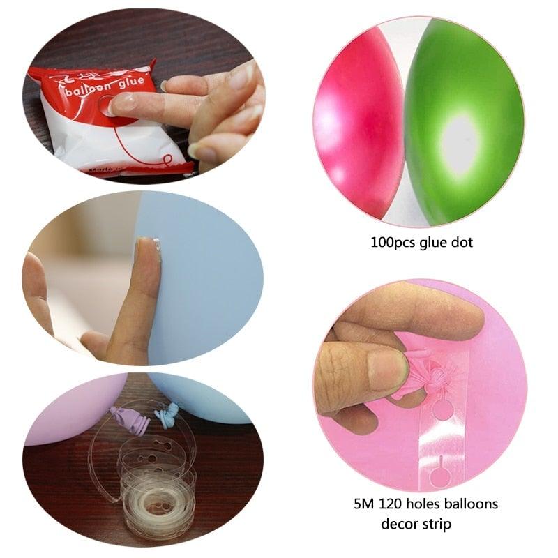 182Pcs Rose Gold Latex White Pink Balloons Arch Garland Kit For Wedding Party Decoration Birthday Baby Shower Office Party Gender Reveal