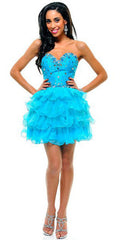 CLEARANCE - Cinderella Divine 1833 Ruffle Layer Tulle Skirt Dress (Size 4)