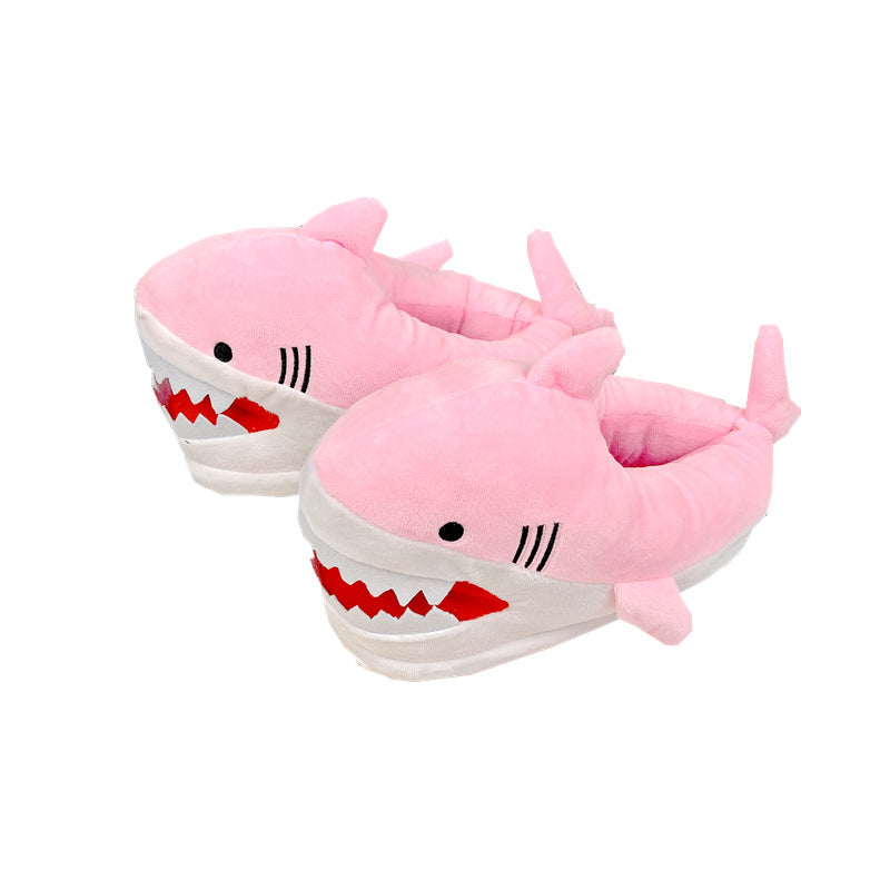 Warm Shark Womens Home Slippers Fashion Plush Winter Funny Elegant Women Slippers Cute Cartoon Shark Indoor Warm Home Cotton Slippers