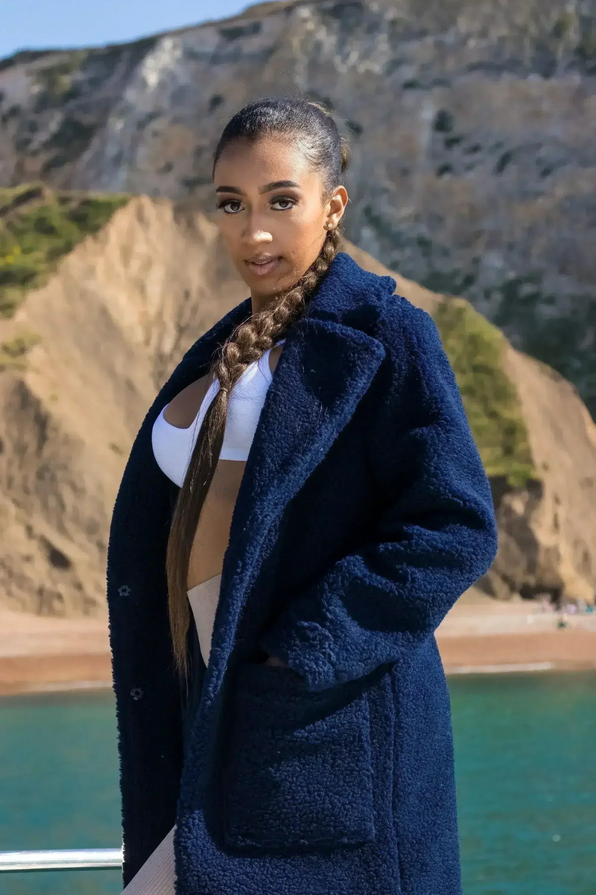 Stud Button Borg Teddy Coat (1905)