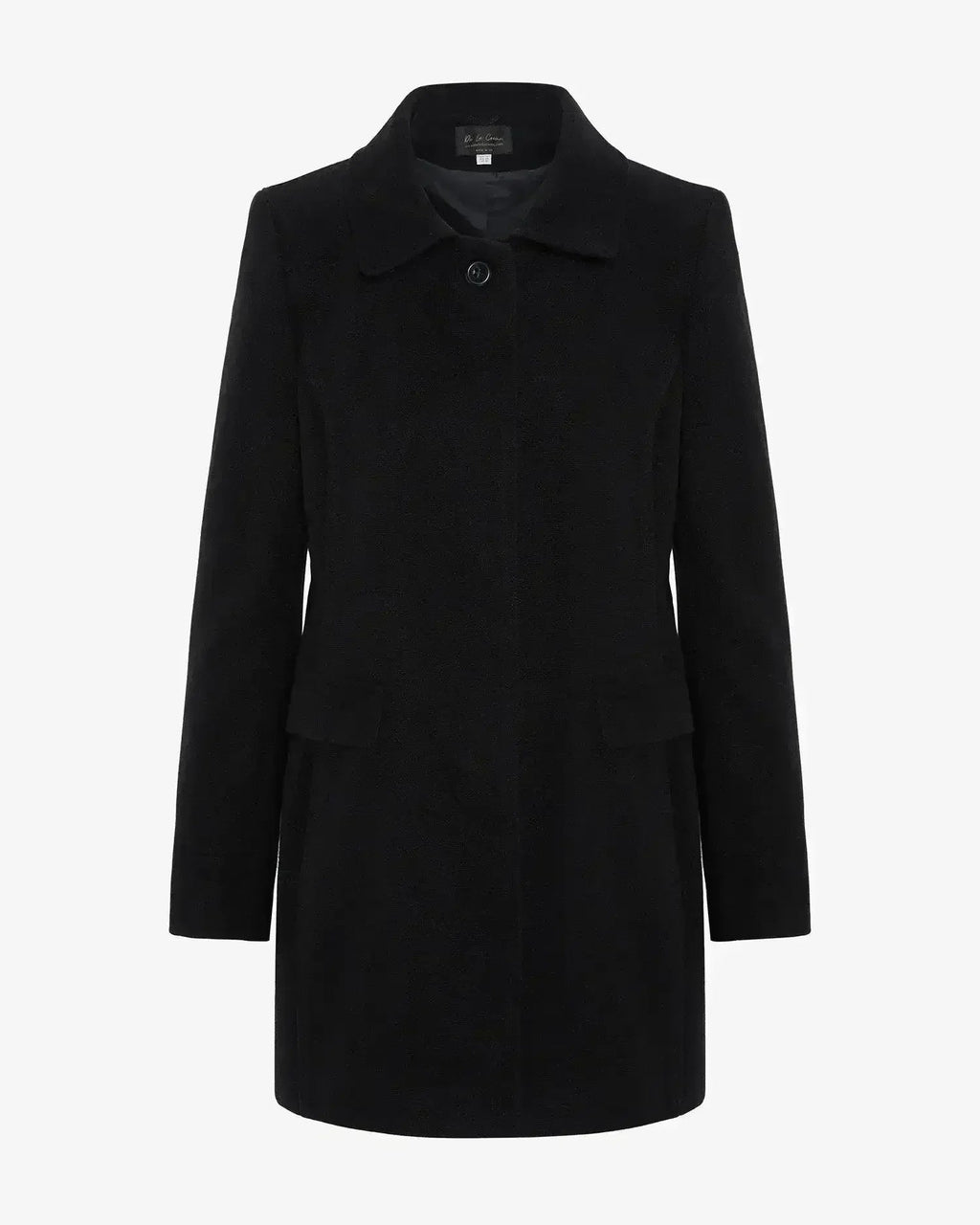 De La Creme Womens Wool Blend Hip Length Covert Coat
