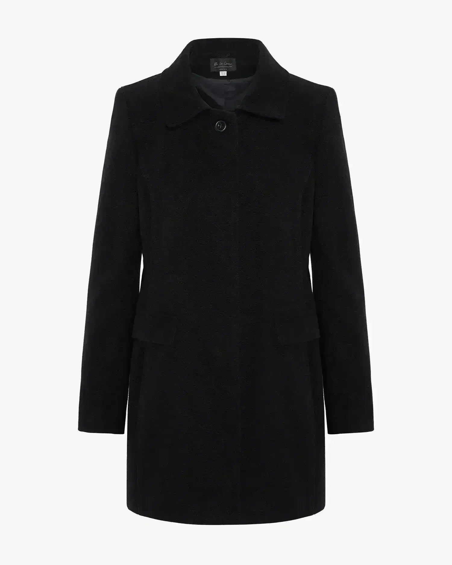 De La Creme Womens Wool Blend Hip Length Covert Coat