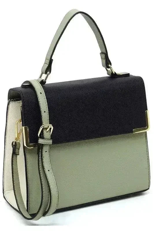 Vegan Leather Satchel - Top Handle Crossbody Bag | Femstylo