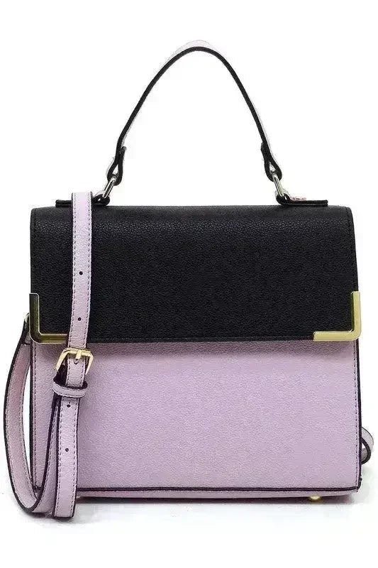 Vegan Leather Satchel - Top Handle Crossbody Bag | Femstylo