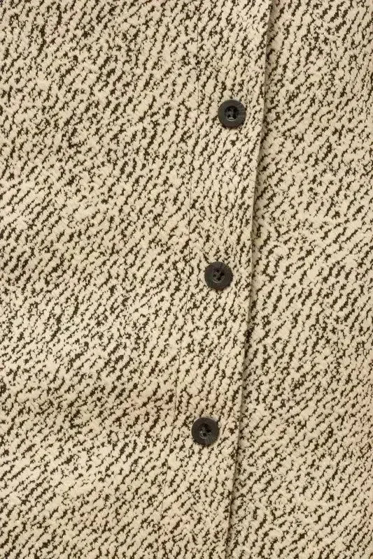 Zebra Print Mini Skirt – Button Down with Asymmetrical Hem