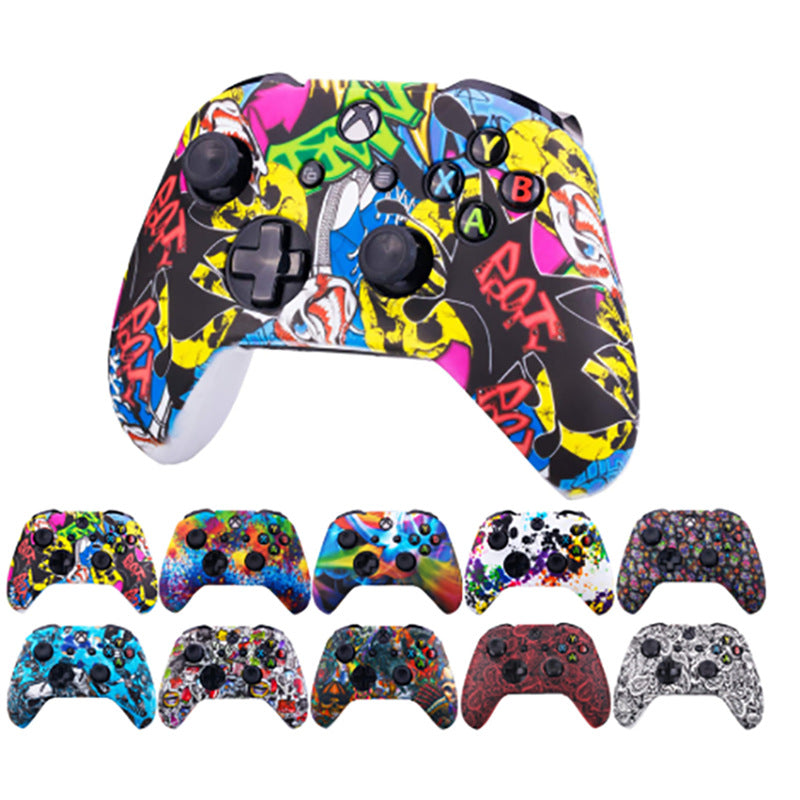 New Camouflage Silicone Gamepad Cover+2 Joystick Caps For Controller Silicone Cover Skins Protector Case Accessories For Wireless/Wired Gamepad Joystick