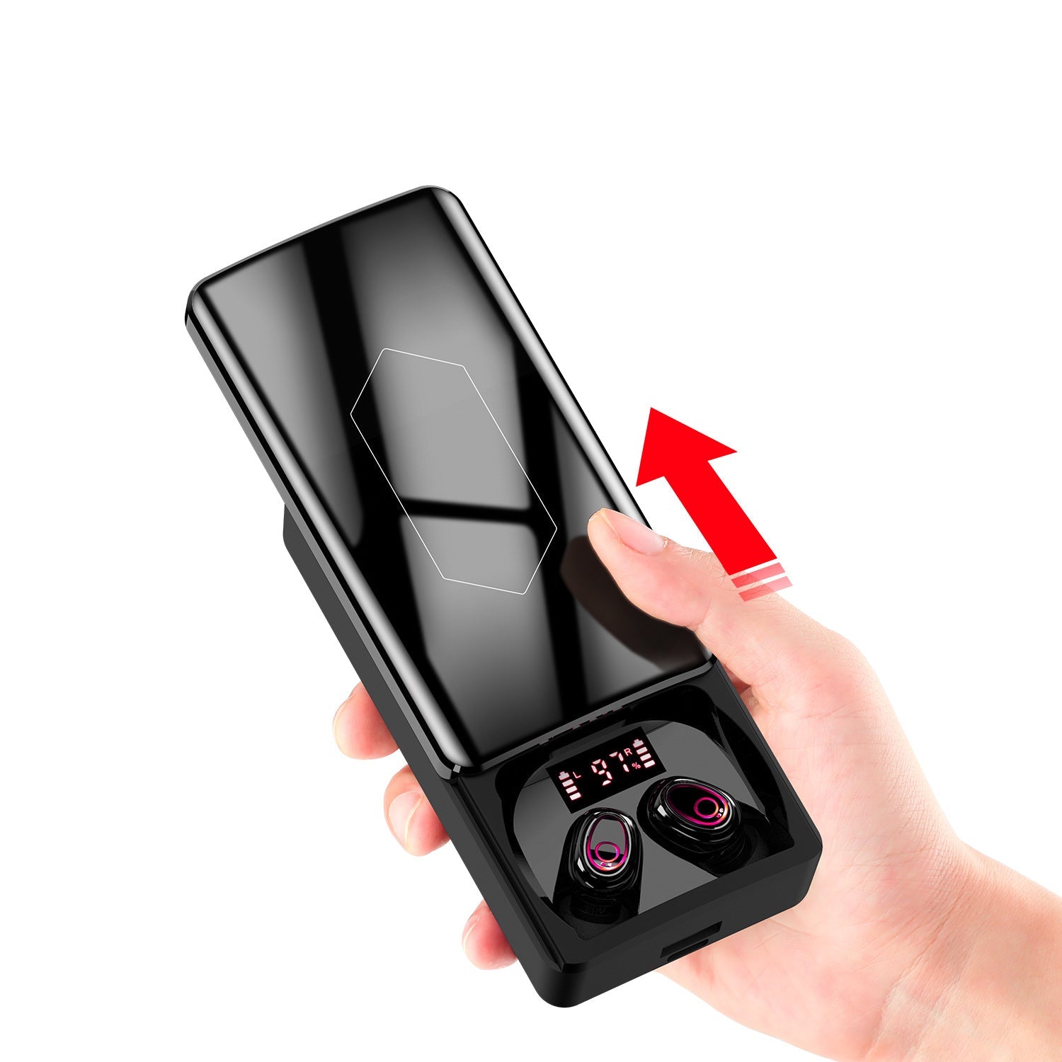 Wireless Earbuds With Microphone Bluetooth 5.1 Headphones in-Ear Touch Control Hi-Fi Stereo Sound Earphones Excellent Playing Time Deep Earphones Bluetooth Wireless Charging Box Headphones LED Display Sport Waterproof Earbuds Headsets 10000 mAh