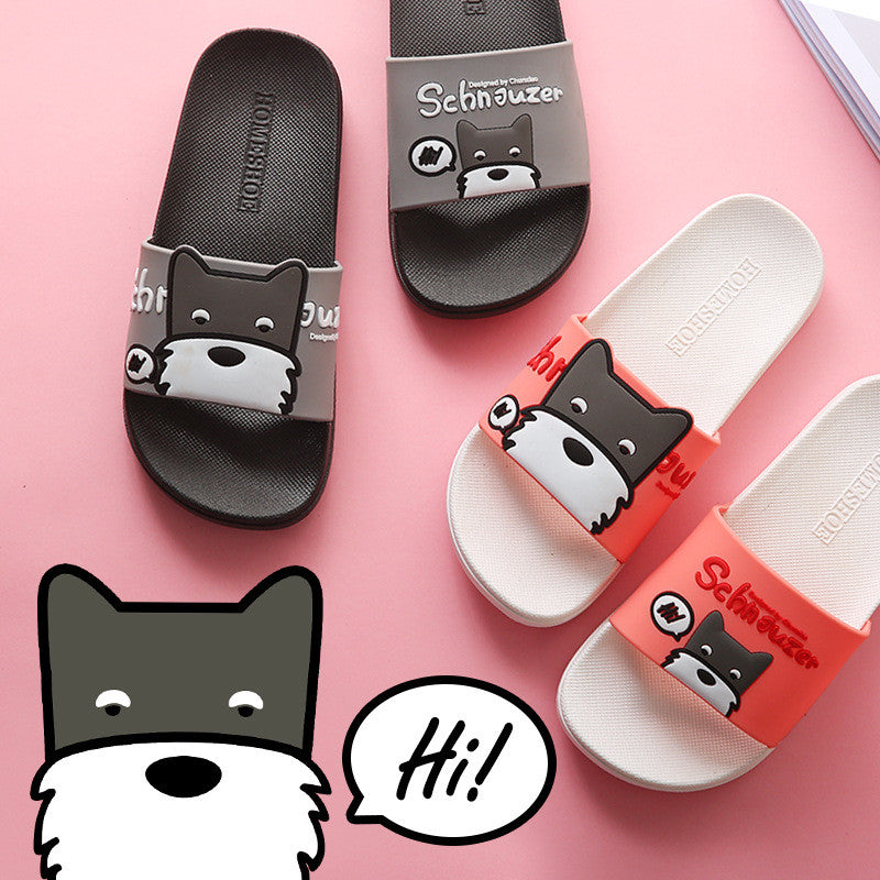 Kids Summer Dog Slippers Slide Beach Flip Flops Comfortable Thick Sole Girls Flat Shoes Quick-Dry Flip Flop Slides Water Resistant All-Day Comfort Fit Wet Grip Soles
