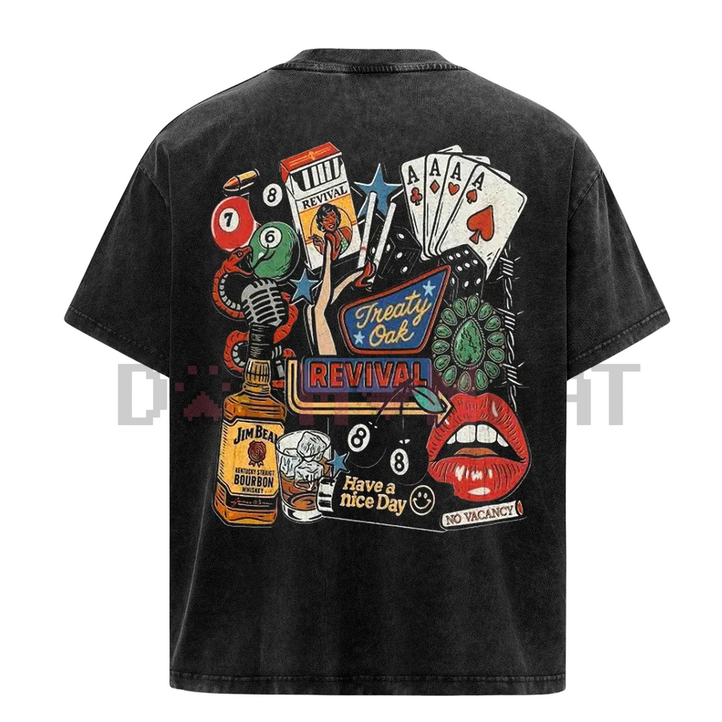 Retro Treaty Oak Revival T-Shirt – Western Cowboy Graphic Tee