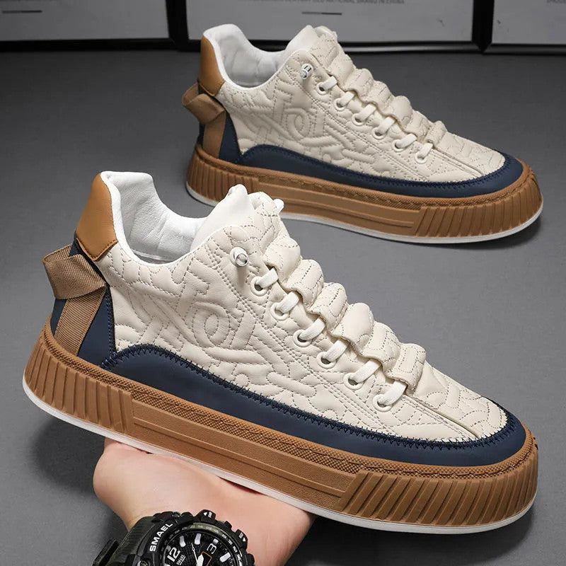Men's Fashion Thick-Soled Sports Shoes Outdoor Non-Slip Breathable Casual Comfortable Sneakers Walking Slip-On Running Sneakers Lightweight Breathable Mesh Soft Sole