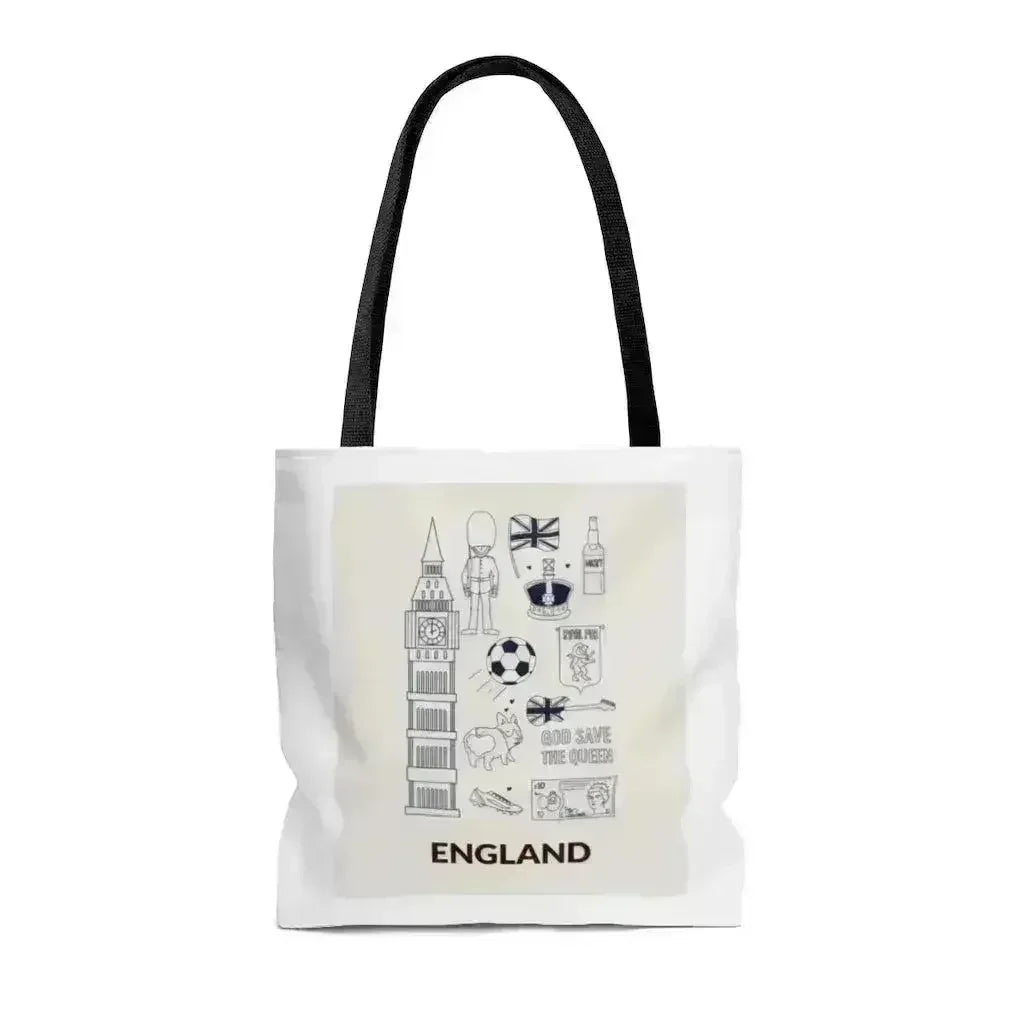 England Symbol Tote Bag - Medium Polyester Shopper 16