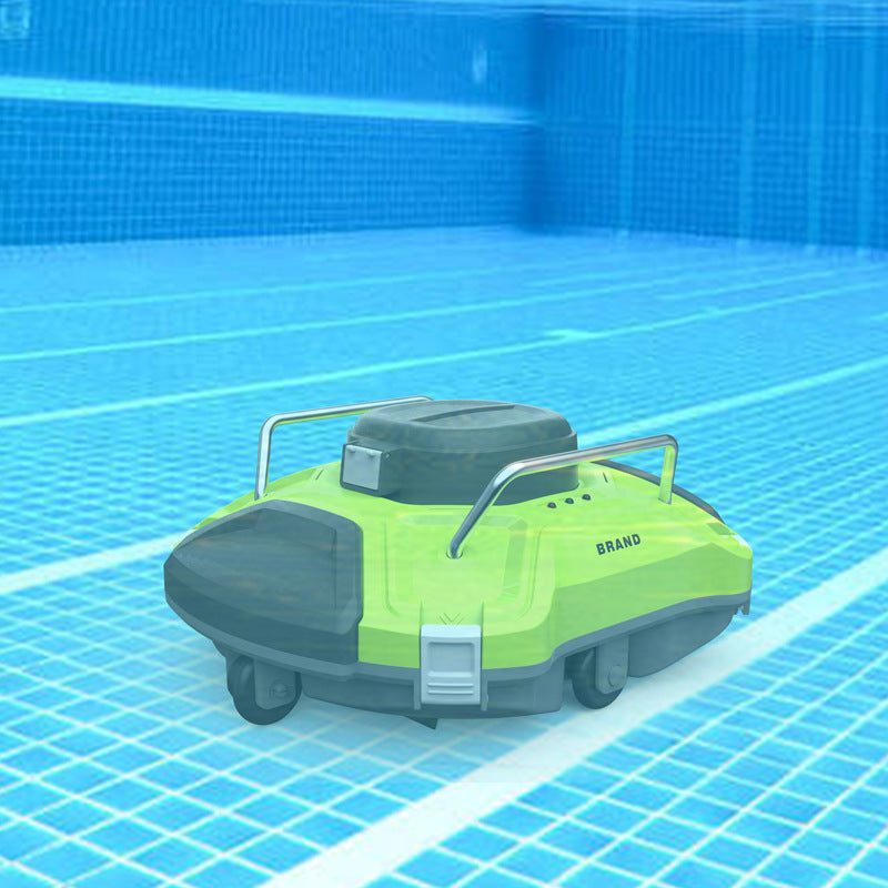 Ofuzzi Cyber 1000 H1 Cordless Robotic Pool Cleaner - Lime Green & Silver | Automatic Above-Ground Pool Vacuum, 90-Min Runtime, Self-Parking Tech