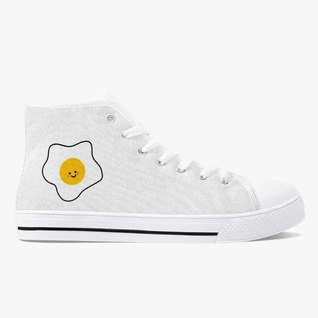 Jacki Easlick Lux Egg Classic High-Top Canvas Sneakers - White/Black