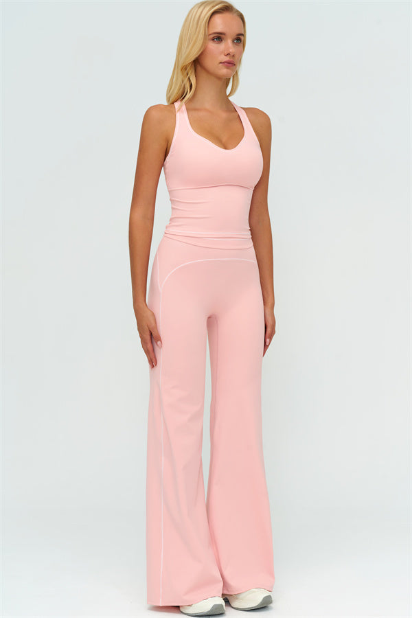 The Amara Crop Top Flared Leggings 2-Piece Set
