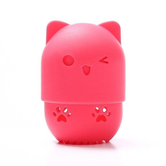 1PC Luxury Powder Puff Holder Sponge Makeup Drying Case Portable Soft Silicone Cosmetic Sponge Box Holder Elegant Soft Design